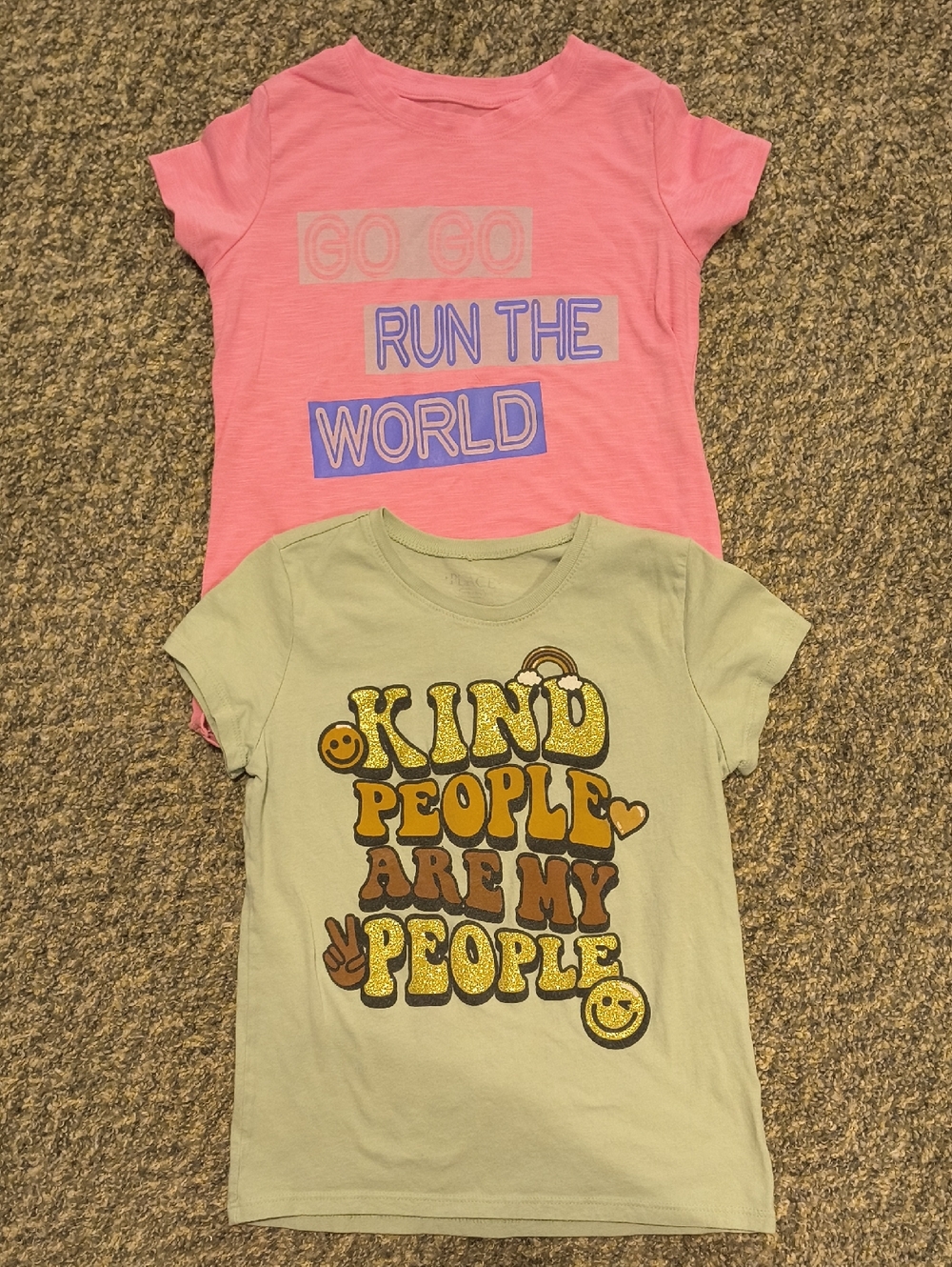 The Children's Place Pink & Light Green Graphic Tee 2-Pack